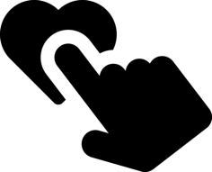 Click On The Heart Svg Line Art, Free Vectors File